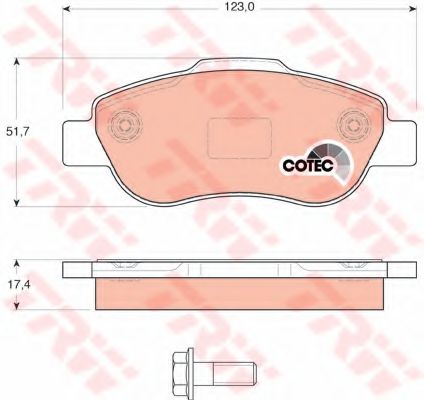 set placute frana,frana disc