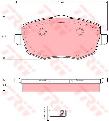 set placute frana,frana disc