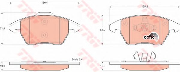 set placute frana,frana disc