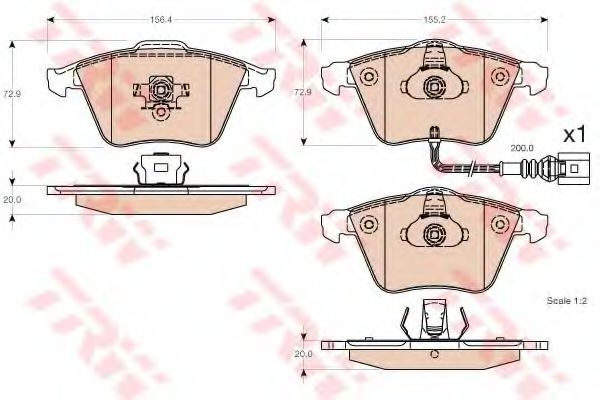 set placute frana,frana disc