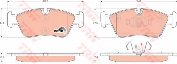 set placute frana,frana disc