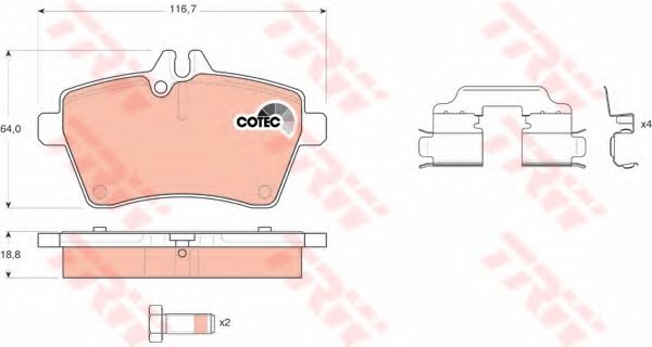 set placute frana,frana disc