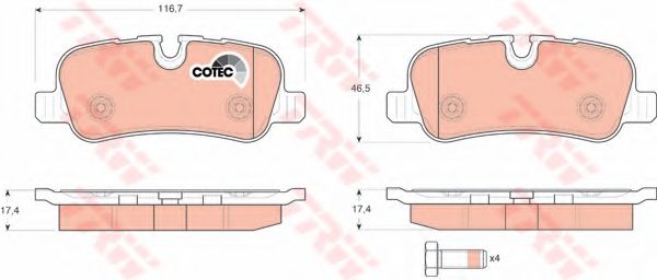 set placute frana,frana disc