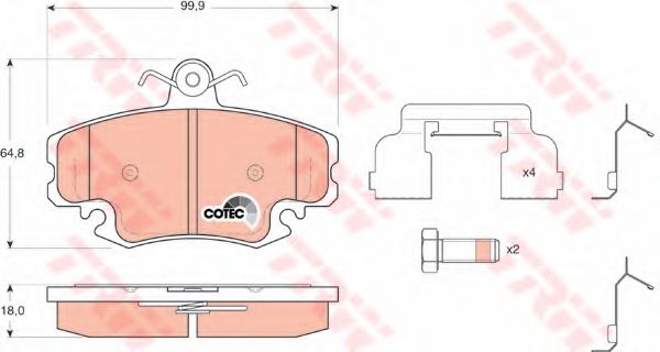 set placute frana,frana disc