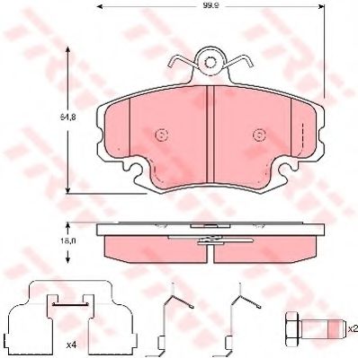 set placute frana,frana disc