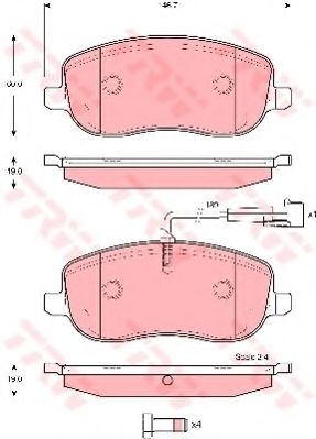 set placute frana,frana disc