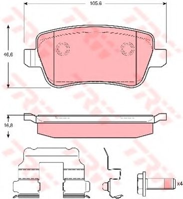 set placute frana,frana disc