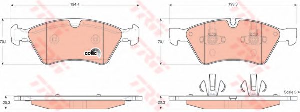 set placute frana,frana disc