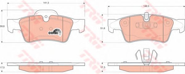 set placute frana,frana disc