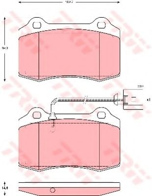 set placute frana,frana disc