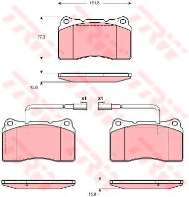 set placute frana,frana disc