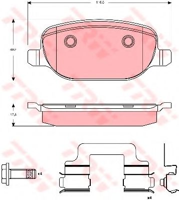 set placute frana,frana disc