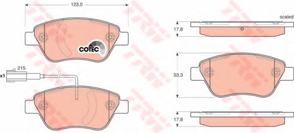 set placute frana,frana disc