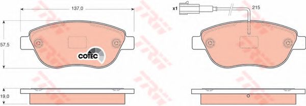 set placute frana,frana disc