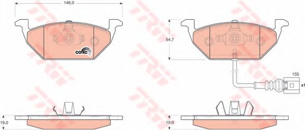 set placute frana,frana disc