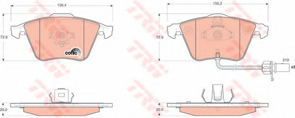 set placute frana,frana disc