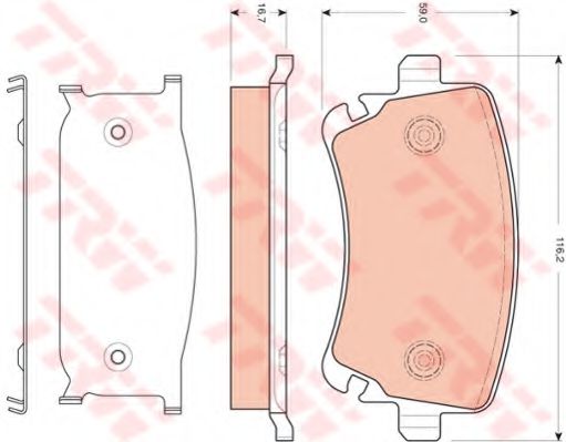 set placute frana,frana disc