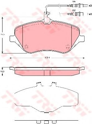 set placute frana,frana disc