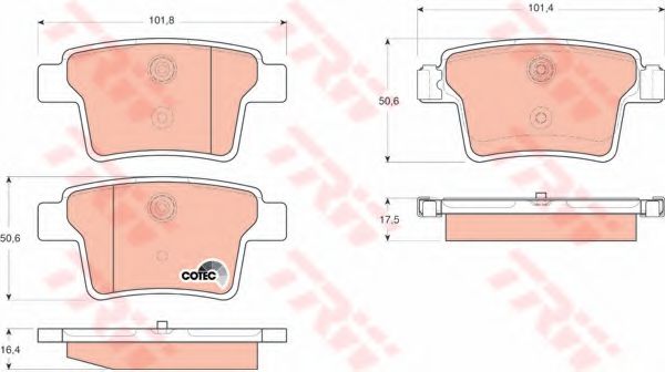 set placute frana,frana disc