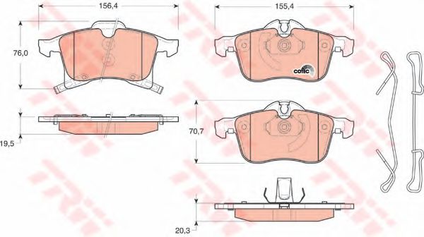 set placute frana,frana disc