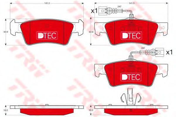 set placute frana,frana disc