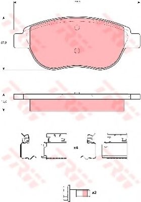 set placute frana,frana disc