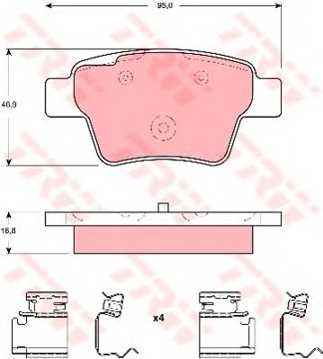 set placute frana,frana disc