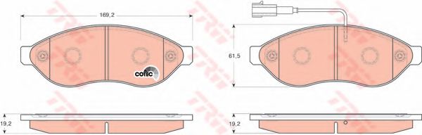 set placute frana,frana disc