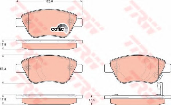 set placute frana,frana disc