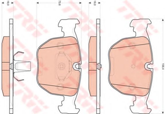 set placute frana,frana disc