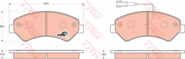 set placute frana,frana disc