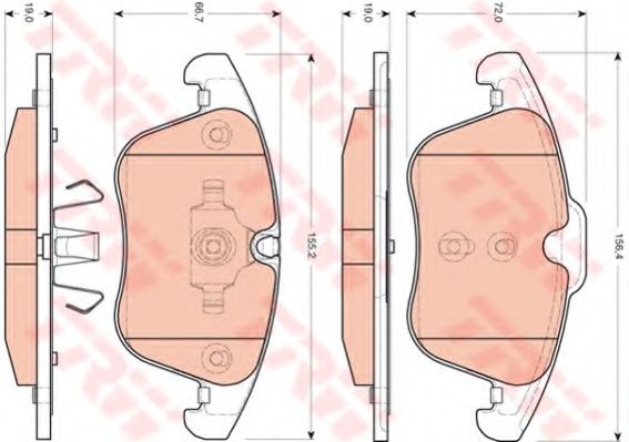 set placute frana,frana disc