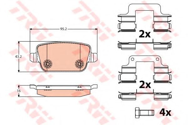 set placute frana,frana disc