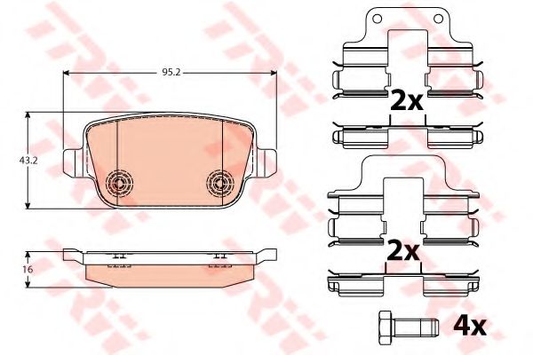 set placute frana,frana disc