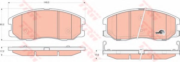 set placute frana,frana disc