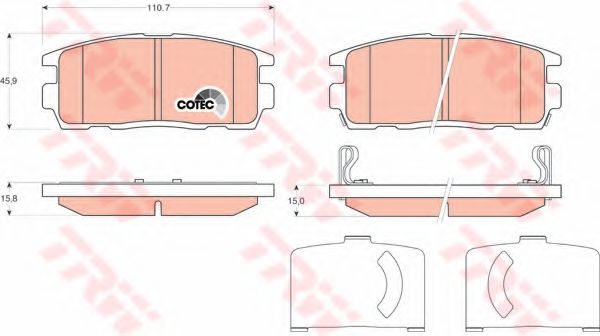 set placute frana,frana disc