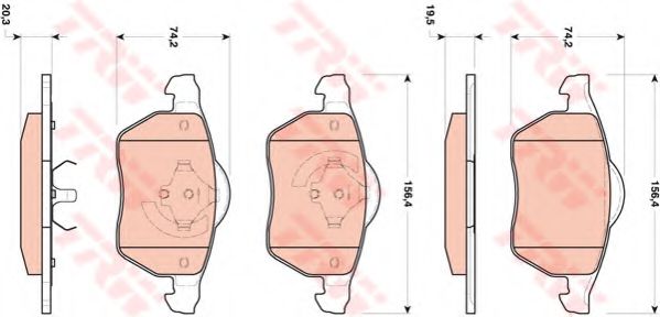 set placute frana,frana disc