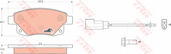 set placute frana,frana disc