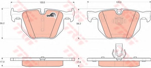 set placute frana,frana disc