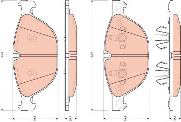 set placute frana,frana disc