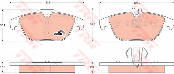 set placute frana,frana disc