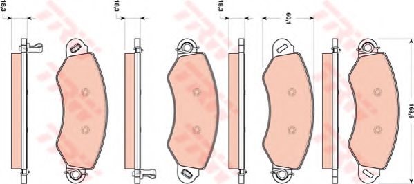 set placute frana,frana disc