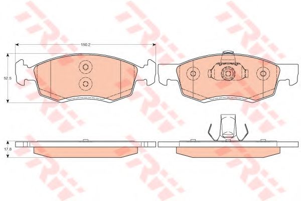 set placute frana,frana disc