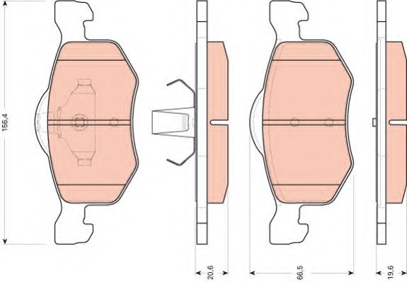 set placute frana,frana disc