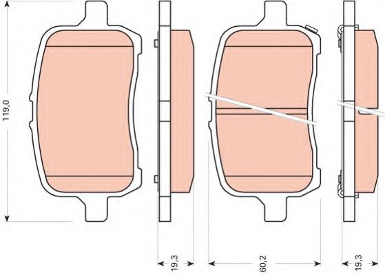 set placute frana,frana disc