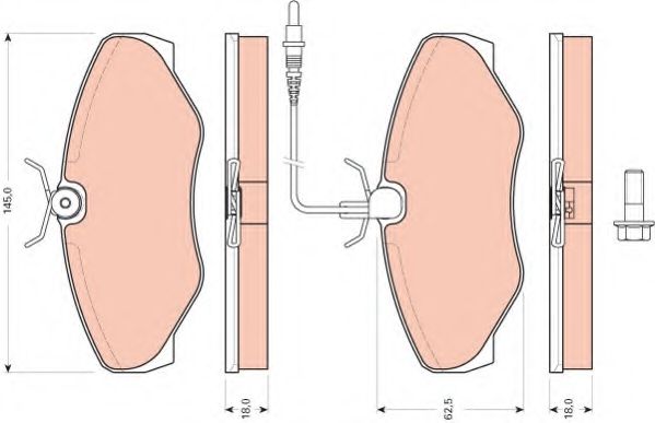 set placute frana,frana disc