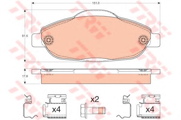 set placute frana,frana disc