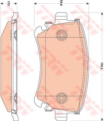 set placute frana,frana disc