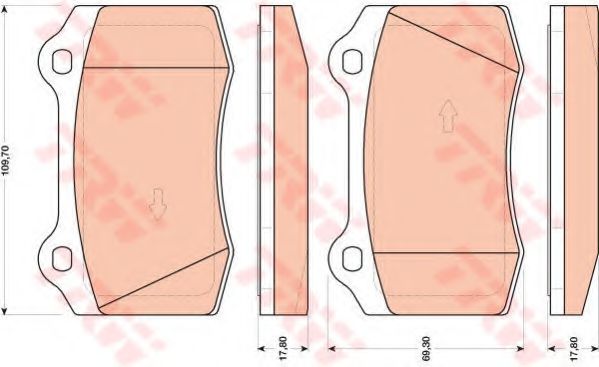 set placute frana,frana disc