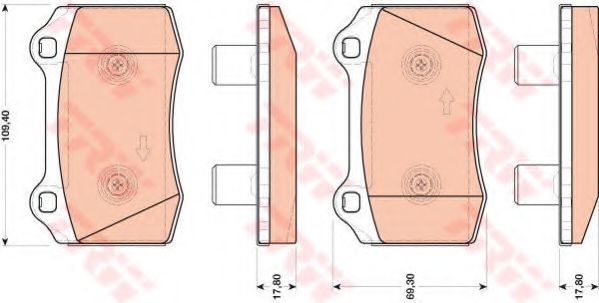 set placute frana,frana disc